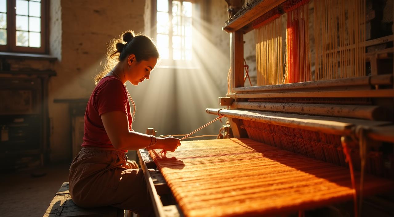 Artigiano al lavoro in un atelier romano